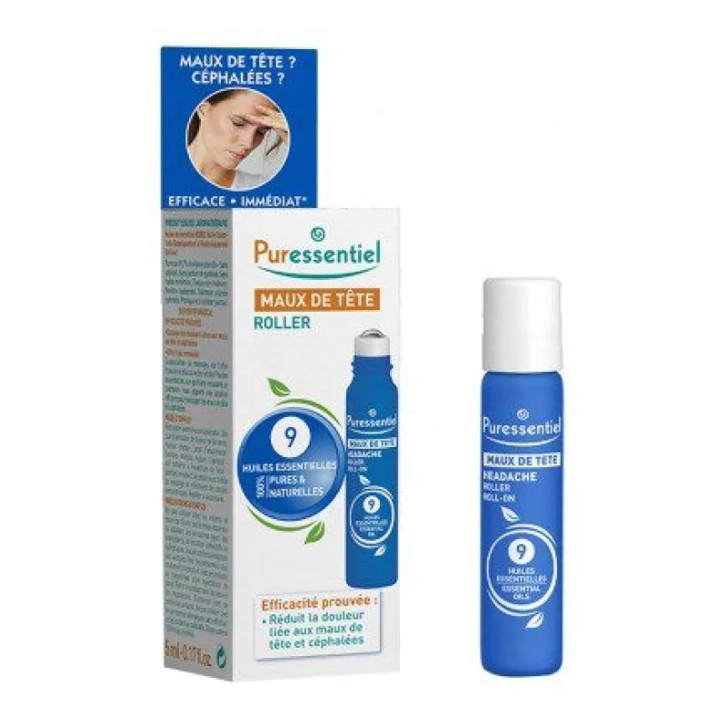 Puressentiel - Maux de Tête - Roller aux 9 Huiles Essentielles - 5ml