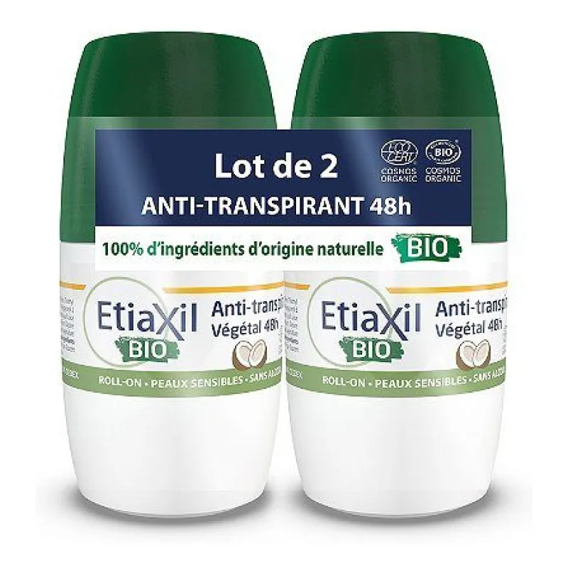 ANTI-TRANSPIRANT Cooper 48H Végétal Etiaxil Lot de 2 X 50ml