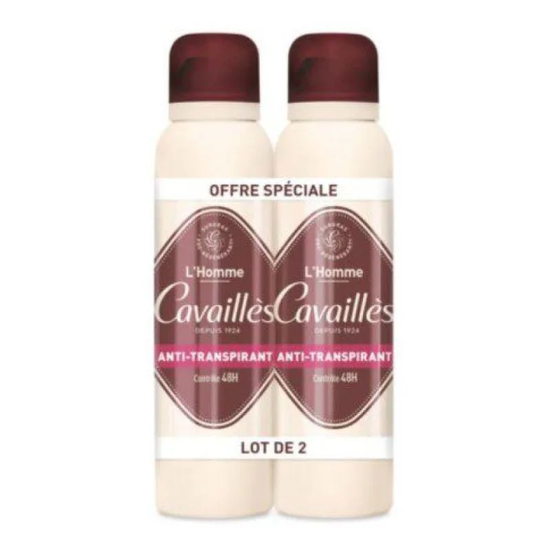 Roge Cavailles - Rogé Cavailles - Lot de 2 spray déodorant homme 48h