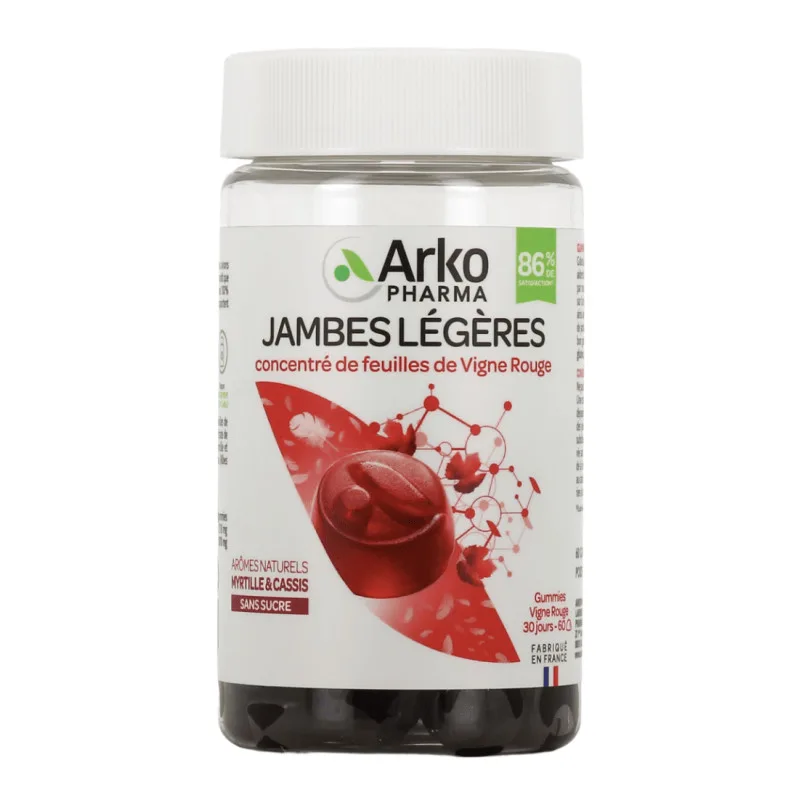 GUMMIES Jambes Légères Vigne Rouge 60 Arkopharma