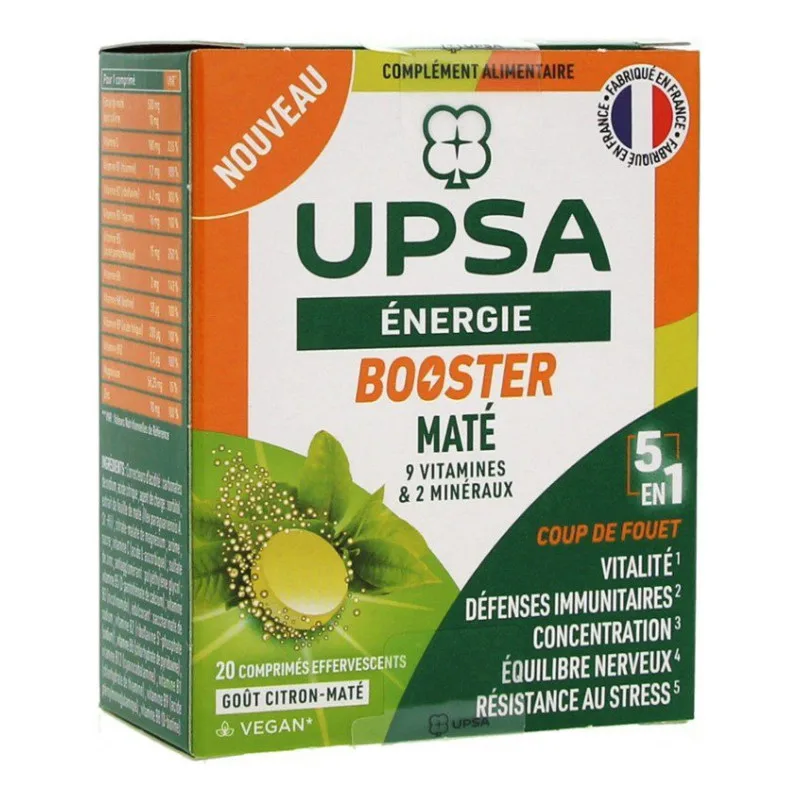 COMPRIMÉS EFFERVESCENTS Énergie Booster 5en1 20 UPSA 20