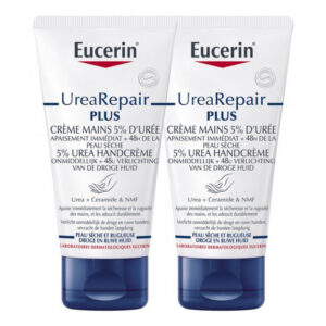 EUCERIN - Crème mains 5% d'urée lot de 2x75ml