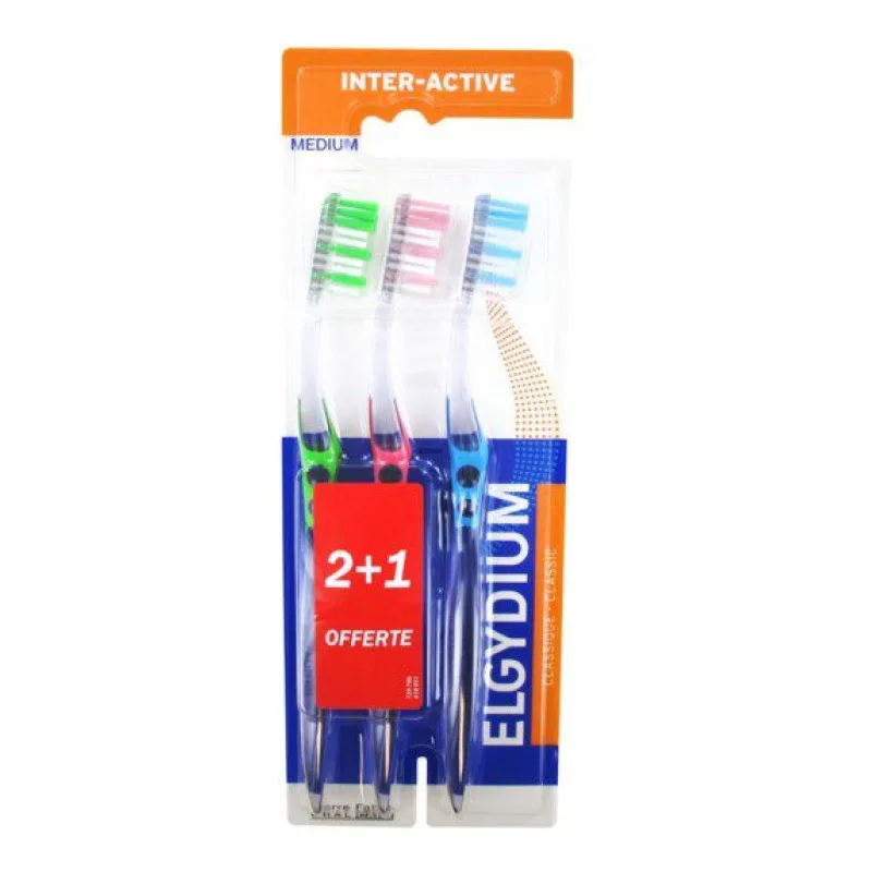BROSSE Elgydium à Dents Inter Active Medium Pierre Fabre