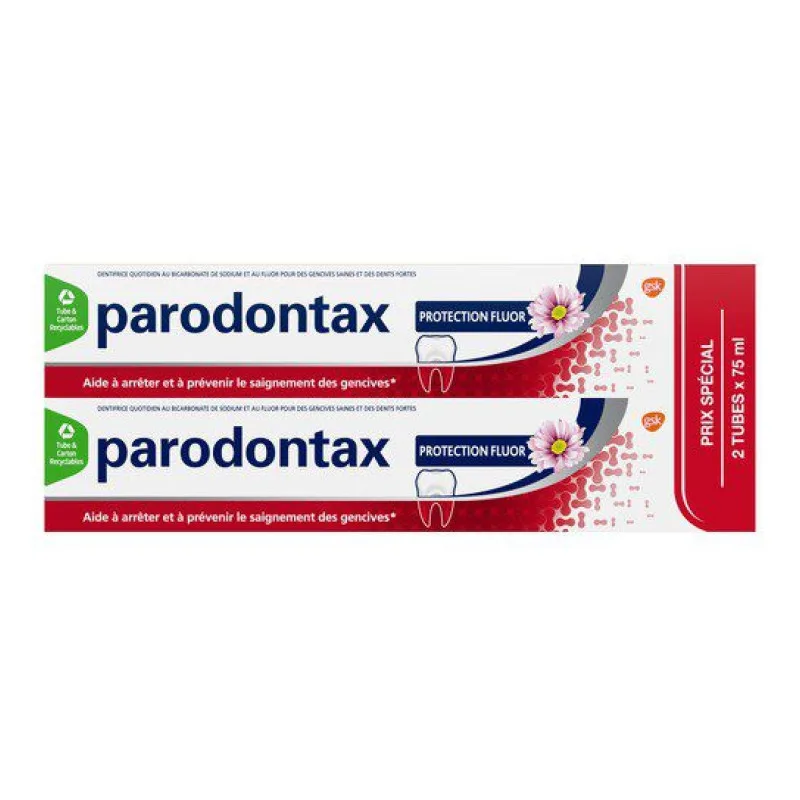DENTIFRICE Protection Fluor Lot de 2ml Parodontax x75