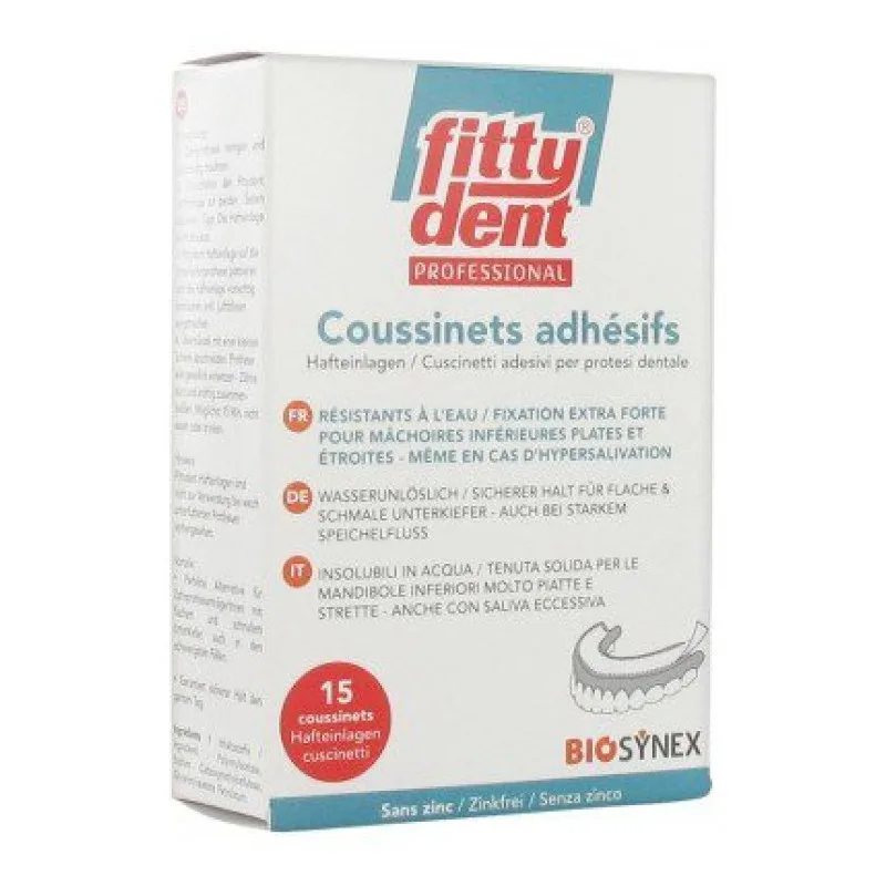 COUSSIN Fittydent Coussinets Auto Adhésifs 15 Coussinets