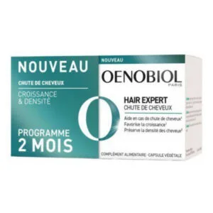 COMPLÉMENT ALIMENTAIRE Cheveux Expert Chute de cheveux60 Capsules OENOBIOL Paris X 2