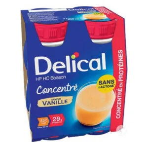Delical - Boisson concentré HP HC sans sucres goût vanille 4x200ml