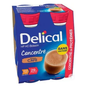 Delical - Boisson concentré HP HC goût café 4x200ml