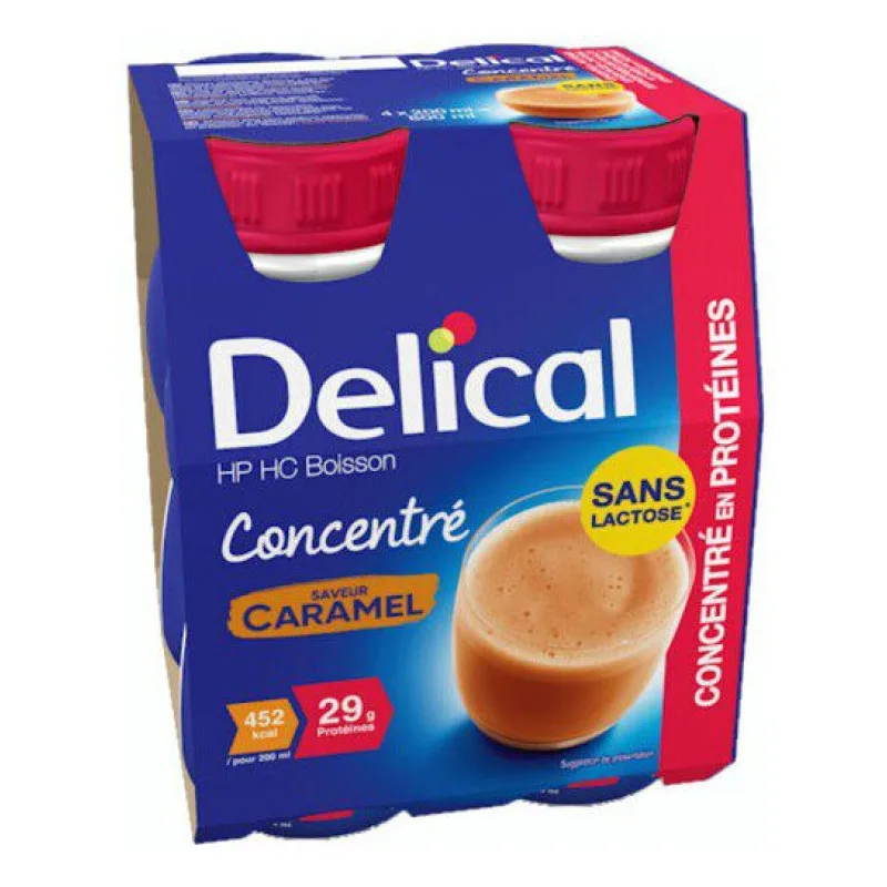 BOISSON Concentré HP HC Goût Caramel Delical 4x200ml