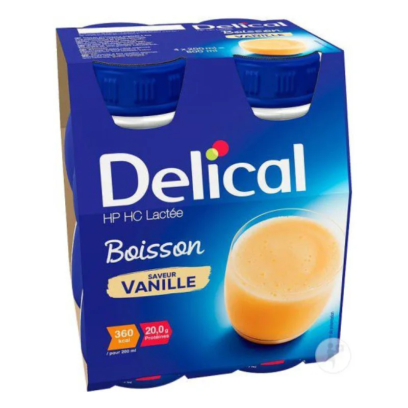 BOISSON Lactée HP HC Goût Vanille Delical 4x200ml