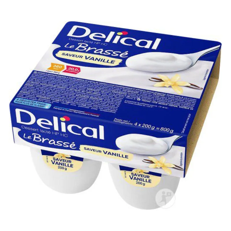 BOISSON NUTRITIONNELLE Brassé HP HC Goût Vanille Delical 4x200g