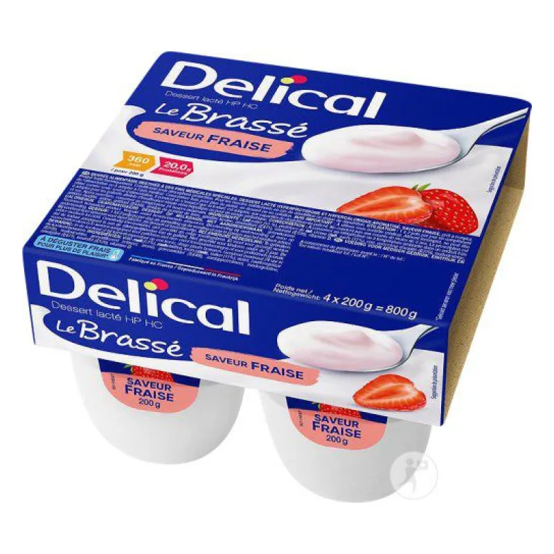 BOISSON NUTRITIONNELLE Brassé HP HC Goût Fraise Delical 4x200g