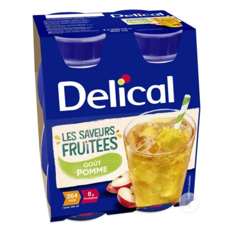 BOISSON Fruitée Goût Pomme Delical 4x200ml