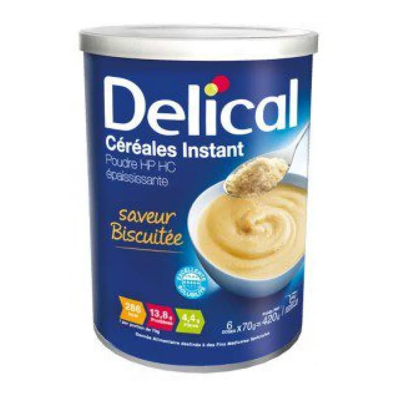 CÉRÉALES INFANTILES Céréales Instant HP HC Goût Biscuitée Delical 420g