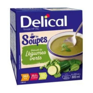 POUDRE PROTÉINÉE Soupe Protéiné de Légumes Verts Delical 4x200ml