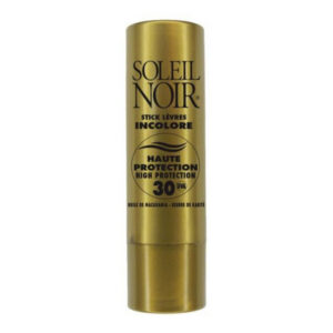 Soleil noir - Stick lèvre incolore parfum vanille SPF30