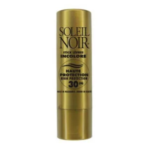 Soleil noir - Stick lèvre incolore parfum vanille SPF30