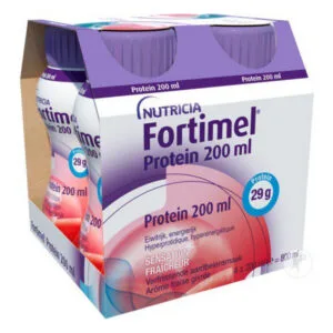 Fortimel - Protein Complément Nutritionnel Arôme Fraise Givrée Bouteilles 4x200ml