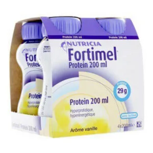 BOISSON NUTRITIONNELLE Protein Complément Nutritionnel Arôme Vanille Bouteilles Fortimel 4x200ml