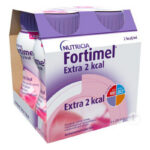 BOISSON NUTRITIONNELLE Extra 2Kcal Complément Nutritionnel Oral Arôme Fraise Flacons Fortimel 4x200ml