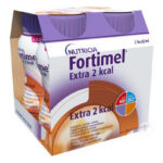 BOISSON NUTRITIONNELLE Extra 2Kcal Complément Nutritionnel Oral Arôme Chocolat Caramel Fortimel 4x200ml