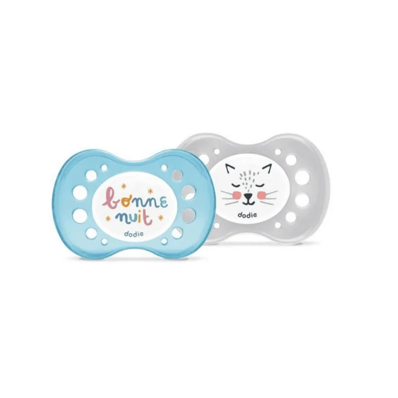 SUCETTE 2 Sucettes Anatomiques Nuit Dodo les Animaux x2 Dodie