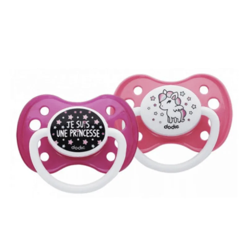 SUCETTE 2 Sucettes Anatomiques Silicone 6 Mois et + Dodie