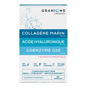 Granions Laboratoire - Granions - Collagène Marin Acide Hyaluronique Coenzyme Q10 60 Comprimés