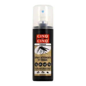 SPRAY Anti Moustiques Vêtements et Tissus Cinq sur Cinq 100 Ml