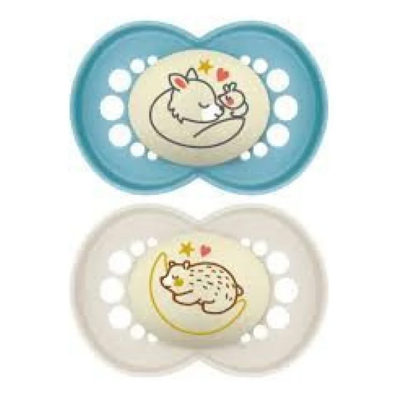 SUCETTE 2 Sucettes Original Nuit 18 Mois et + Baby Mam France