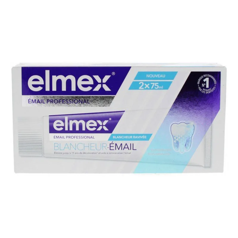 DENTIFRICE Émail Professional Blancheur Émail Elmex Lot de 2 X 75 Ml
