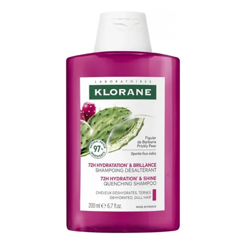 SHAMPOING Hydratation & Brillance Désaltérant au Figuier Klorane 200 Ml