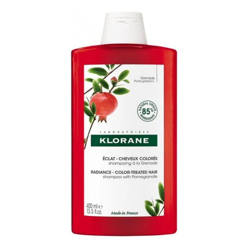 SHAMPOING Éclat Cheveux Colorés à la Grenade Klorane 400 Ml
