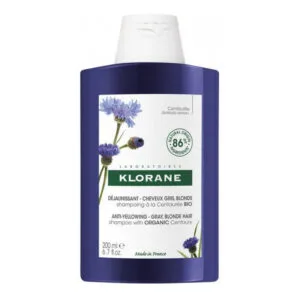 Klorane - Shampoing Déjaunissant Cheveux Gris et Blonds 200 ml