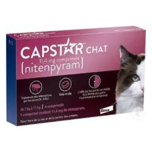 COMPRIMÉS Elanco Capstar Chat Nitenpyram Bte 6 Traitement des 11.4mg