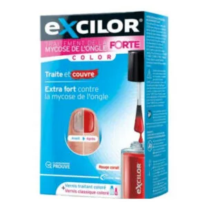TRAITEMENT de la Mycose de L'ongle Forte Rouge Corail Excilor 30ml