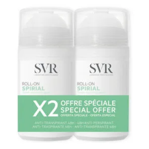 SVR - Spirial Déodorant Anti-Transpirant 48H Roll-On Lot de 2 x 50 ml