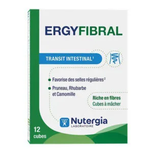 COMPLÉMENT ALIMENTAIRE Ergyfibral 12 Cubes à Mâcher Nutergia