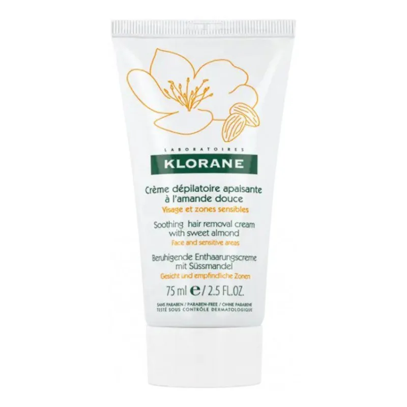 Klorane - Crème Dépilatoire Apaisante à l'Amande Douce 75 ml