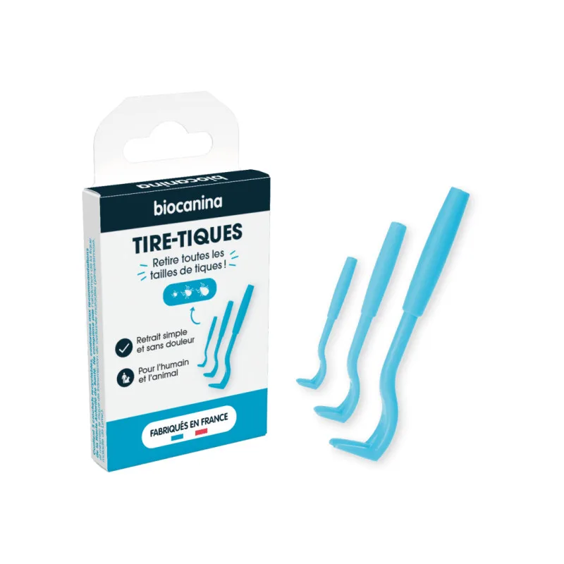 ANTIPARASITAIRE 3 Tire Tiques Humain Animal Biocanina