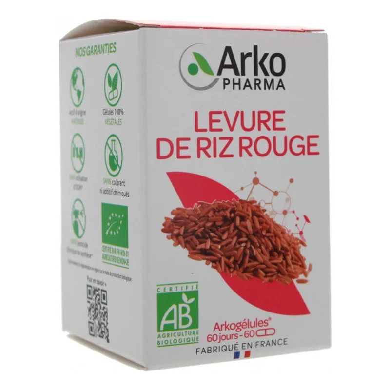 Arkopharma - Arkogélules Levure de Riz Rouge Bio 60 Gélules