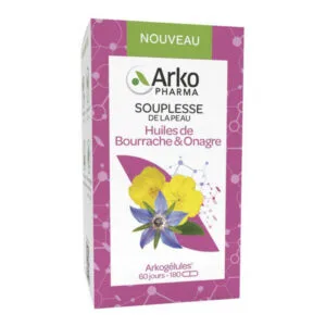 Arkopharma - Arkogélules Huiles de Bourrache & d'Onagre 180 Gélules