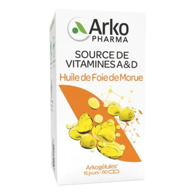 HUILE Arkogélules de Foie de Morue Arkopharma 60 Capsules