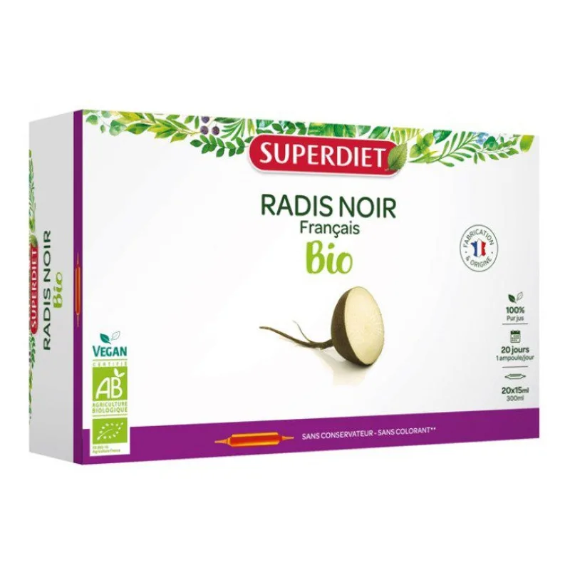 AMPOULES Radis Noir Bio 20 Superdiet 20