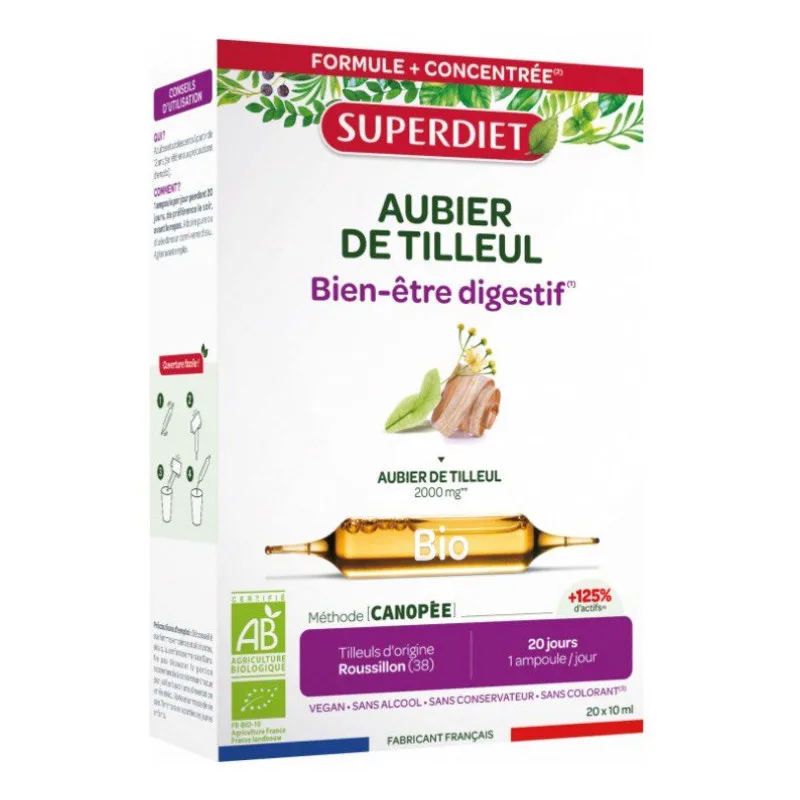 AMPOULES Aubier de Tilleul Bio 20 Superdiet 20