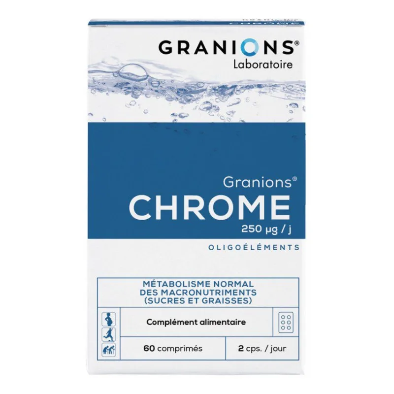 COMPRIMÉS Chrome 60 Granions 250 Μg