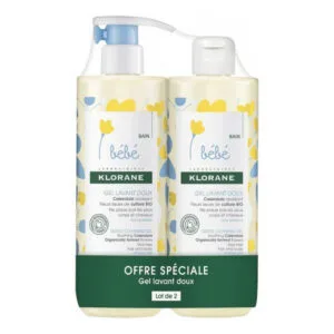Klorane - Bébé Gel Lavant Doux Lot de 2 x 500 ml