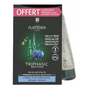 TRAITEMENT ANTI-CHUTE Triphasic Reactional Réactionnelle René Furterer 12 Ampoules