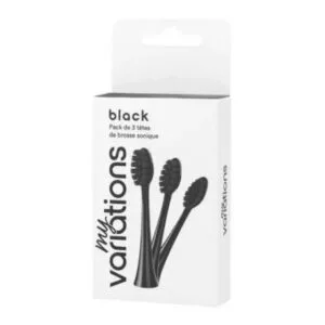 My variation - MyVariations - Pack 3 têtes de brosse à dents Ivory-Black
