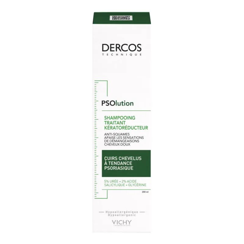 Vichy Laboratoires - Vichy - Dercos PSOlution Shampoing Traitant Kératoréducteur Cuirs Chevelus à Tendance Psoriasique 200 ml